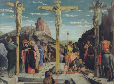 Calvary, central predella panel from the St. Zeno of Verona altarpiece, 1456-60 by Andrea Mantegna